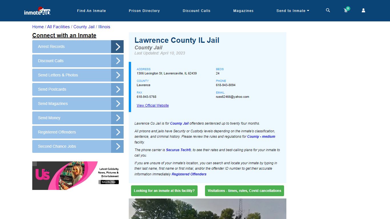 Lawrence County IL Jail - Inmate Locator - Lawrenceville, IL